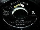 R&B POPCORN NORTHERN SOUL - NEIL SEDAKA - TOO LATE - MINT