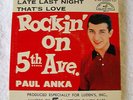 PAUL ANKA / LLOYD PRICE Rockin' on 5th Avenue 45 PROMO EPP14 w/Cover VG++/VG++