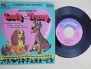 Disneyland Records Walt Disney's LADY AND THE TRAMP 45 RPM 1975