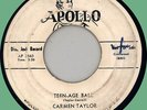 CARMEN TAYLOR Teen-Age Ball / Oh Please 45rpm Apollo 1956 WLP