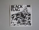 BLACK FLAG--SIX PACK-45 RPM  VINYL  RECORD-3 TRACK EP-ORIGINAL RED LABEL-NM-