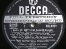 BACH Matthaus Passion / MUNCHINGER cond. - DECCA SXL 6272  WB DG UK