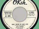 BILLY STEWART (w/ group) Baby You're My Only Love 45rpm Okeh 1957 original