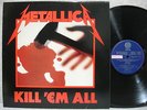 METALLICA KILL 'EM ALL 1989 LP PICTURE & LYRIC W/INSERT + CARD EX+   NM- Promo