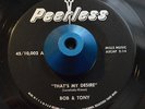 RARE 45 - BOB & TONY THAT'S MY DESIRE /SENORITA Doo Wop Popcorn LISTEN