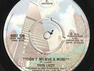 THIN LIZZY -Don't Believe A Word- RARE 1976 CANADIAN Mercury 45  CANADA 