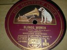 MARLENE DIETRICH Soprano Blonde Women / Falling in love again 78 HMV B3524
