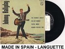JOHNNY HALLYDAY TES TEMDRES ANNEES 45 T VINYL ESPAGNOL ESPAGNE SPAIN LANGUETTE