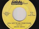 Northern Soul 45 - Helene Smith - You Got To Do Your Share - Deep City - mp3