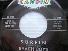 BEACH BOYS Surfin b/w Luau ORIGINAL SURF 45 Candix 301 CC136