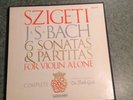 SZIGETI BACH 6 SONATAS & PARTITAS FOR VIOLIN ALONE VANGUARD BOX ORIG 3 LPS