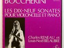 CHARLES RENEAU, BELAUBRE - BOCCHERINI 19 cello & piano sonatas FY 4xLPs box EX+