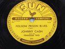 Johnny Cash Folsom Prison Blues 78 RPM Sun Records Rockabilly Country Rock RARE