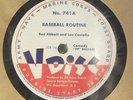 V-DISC VDISC 741 78 RPM BASEBALL ROUTINE BUD ABBOTT LOU COSTELLO BASEBALL MEDLEY