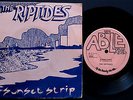 RIPTIDES SUNSET STRIP AUSTRALIAN 45 PICTURE SLEEVE PUNK ABLE LABEL BRISBANE KBD