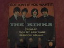 THE KINKS/FRENCH EP/PYE PNV 24131/GOT LOVE IF YOU WANT IT/CADILLAC.../GARAGE