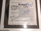 The Beatles 'Twist and Shout' EP 1963 framed with all four signatures on sleeve