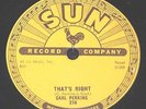 SUN 274 78 rpm  Carl Perkins   
