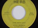 70's Soul 45 STEVE NORMAN & RAW SILK Love with Love HERB HEAR