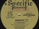 US Orig. Promo. FANTASY THREE/It's Your Rock. RARE ELECTRO, DISCO RAP 12