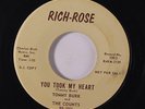 TOMMY BURK & COUNTS: You Took My Heat / She Told A Lie 45 (dj, minor label stai