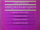 JOSEPH SZIGETI & BELA BARTOK / A Sonata Recital / Vanguard SRV-304/5, 2LP