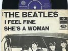 BEATLES ‘I FEEL FINE’ DENMARK PS 45 PURPLE PARLOPHONE VINYL
