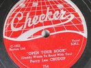Hear Blues 78 Percy Lee Crudup - Open Your Book / Tears In My Eyes On Checker