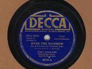 78 rpm Judy Garland Decca 2672 Over The Rainbow from WIZARD OF OZ in V+ Hear