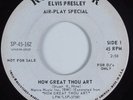 Rock & Roll 45 ELVIS PRESLEY How Great Thou Art RCA VICTOR HEAR