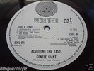 GENTLE GIANT ACQUIRING THE TASTE LP UK VERTIGO SWIRL  Rock Prog