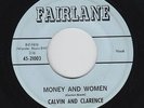 R&B Rockabilly 45 - Calvin & Clarence - Money & Women - Fairlane - mp3 - rare