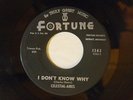 Celestial-Aires 45 I DON'T KNOW WHY / UP ABOVE MY HEAD   Fortune 1342 VG to VG+
