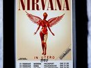 NIRVANA mini poster originale in cornice 20 x 30 cm ITALIA tour 1994 flyer RARO