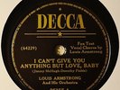 Louis Armstrong I Can't Give You Anything But Love 78 NM Jazz Ain't Misbehavin'