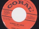 Buddy Holly Words of Love Rare US Coral 45 Repro Reissue Mailman no More Blues