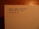 Billy Idol Whiplash Smile  UK Test Pressing  Generation X