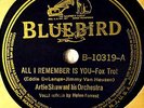 Artie Shaw All I Remember is You Helen Forrest 78 NICE Female Vocal Bluebird Slv