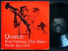 CHET BAKER RUSS FREEMAN Quartet LP PACIFIC JAZZ PJ-1232 JAZZ MONO Shelly Manne