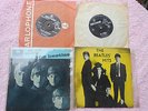 4 BEATLES 45 RPM RECORDS, 2 EP'S AND 2 SINGLES - GOOD CONDITION