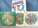 3 Walt Disney LP Picture Disc & MOUSERCISE w/booklet BAMBI JUNGLE BOOK FOX HOUND