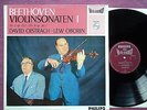 PHILIPS Hifi StereO, ED1, BEETHOVEN Violin sonatas OISTRAKH, OBORIN vol I, NM