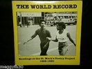 THE WORLD RECORD - Readings At The St. Mark's Poetry Project - 2 LPs 1981 NM