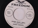 JOHNNY BURNETTE: Sweet Baby Doll / I'll Never Love Again 45 (dj) rare Rockabill