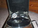 HMV His Masters Voice Vintage 1930s Portable Gramophone - Full working condition
