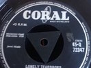 Jackie Wilson Lonely Teardrops 1958 UK Coral Tri centre 45-Q 7234