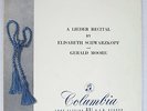 COLUMBIA 33CX 1044  *BLUE/GOLD* ELISABETH SCHWARZKOPF MOORE* A LIEDER RECITAL