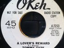 Tommy Tate A Lover's Reward/Big Blue Diamonds original wlp Popcorn Soul 45 okeh
