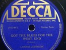 Decca 7445 Lonnie Johnson Got The Blues For The West End Man Killing Broad 78 E+