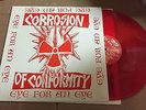 CORROSION OF CONFORMITY eye for an eye LP RED Record 1985 VG